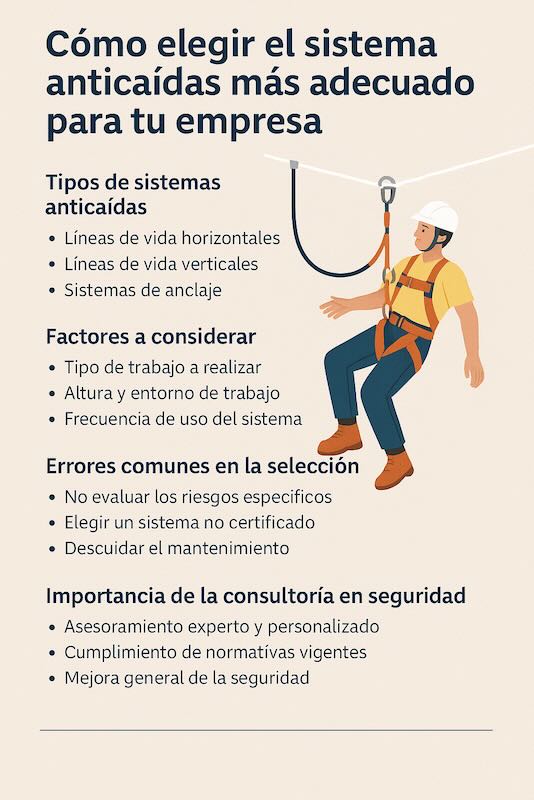 Cómo elegir el sistema anticaídas