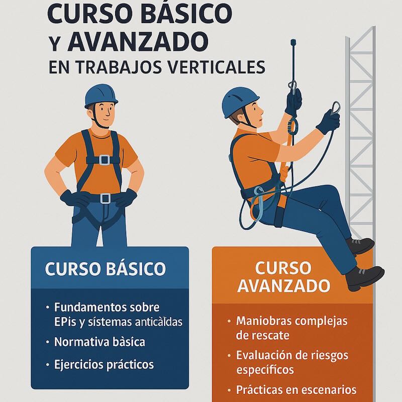Curso básico y avanzado en trabajos verticales