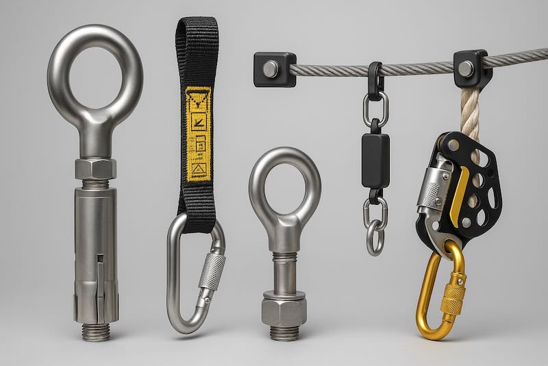 Tipos de anclajes para trabajos verticales