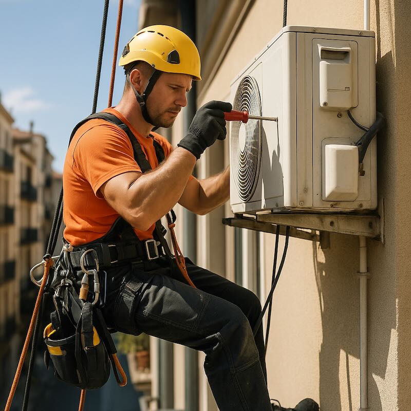 reparación de aire acondicionado en altura