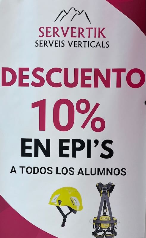 Descuento del 10% en EPIs a los alumnos de Servertik