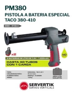MP380: Pistola a batería especial TACO 380-410